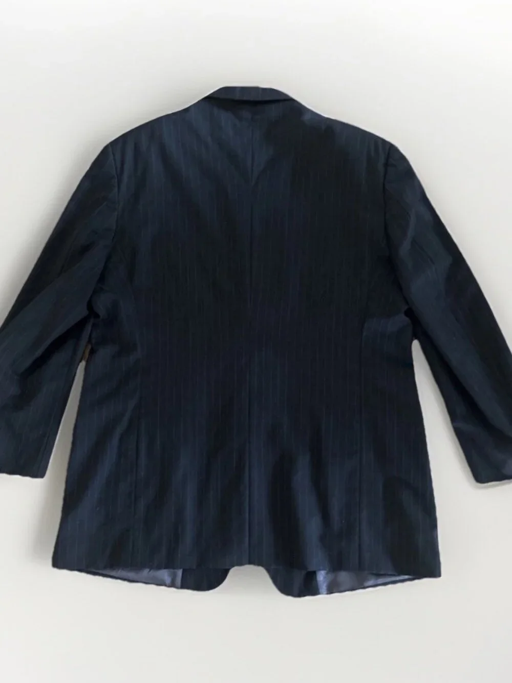 Jones New York JNY Classic Wool Suit Mens 2PC Black Pinstripe Jacket Pants ~44R